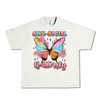 Pistachio anti social butterfly Urban Heavy Tee - MaliasSmallBusiness