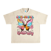 Sandshell anti social butterfly Urban Heavy Tee - MaliasSmallBusiness