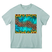 Arona leopard turquoise sunflower Heavy Core Tee - JahusDesignShop