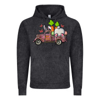 Vintage Black happy easter pink truck with bunny Vintage Hoodie - RanaPortraitStore