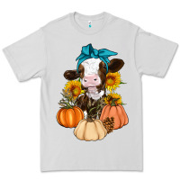 Dove Grey Cow Fall Pumpkin Premium Tee - Artiststas
