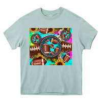 Arona football tie dye gemstone sunflower Heavy Core Tee - JahusDesignShop