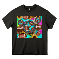 Asphalt football tie dye gemstone sunflower Heavy Core Tee - JahusDesignShop