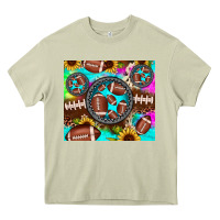 Mossy football tie dye gemstone sunflower Heavy Core Tee - JahusDesignShop