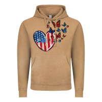 Vintage Camel 4th of july american flag heart butterfly Vintage Hoodie - MaliasSmallBusiness