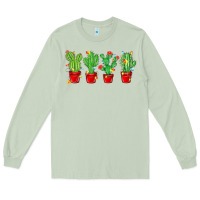 Matcha Christmas Cactuses Long Sleeve Tee - MaliasSmallBusiness