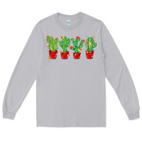 Moon Dust Christmas Cactuses Long Sleeve Tee - MaliasSmallBusiness