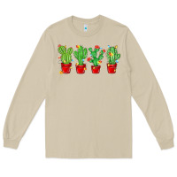 Mushroom Christmas Cactuses Long Sleeve Tee - MaliasSmallBusiness