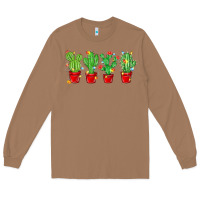 Toasted Coconut Christmas Cactuses Long Sleeve Tee - MaliasSmallBusiness