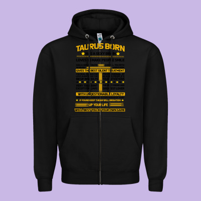 Taurus Facts Zipper Hoodie Designed By Bettercallsaul
