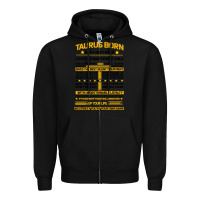 Black TAURUS FACTS Zipper Hoodie - Bettercallsaul
