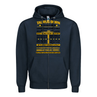 Navy TAURUS FACTS Zipper Hoodie - Bettercallsaul