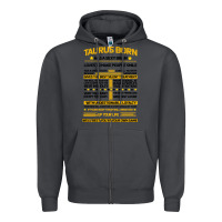 Smoke TAURUS FACTS Zipper Hoodie - Bettercallsaul