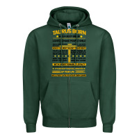 Sports Green TAURUS FACTS Zipper Hoodie - Bettercallsaul