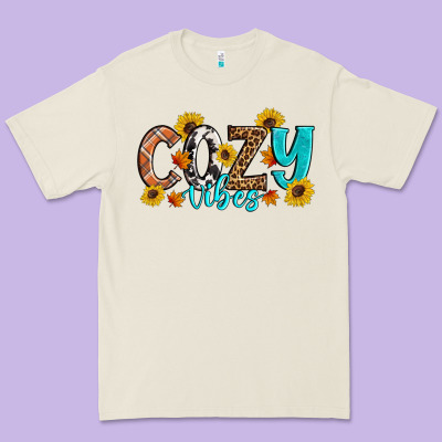 Cozy Vibes Fall Sunflowers Premium Tee Designed By Artiststas