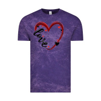 Cloud Purple valentines day heart Vintage Tee - MaliasSmallBusiness