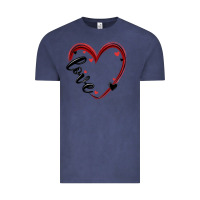 Vintage Denim valentines day heart Vintage Tee - MaliasSmallBusiness