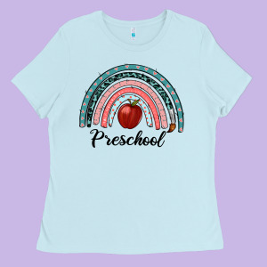 Preschool Rainbow Ladies Tee Designed By Ranaportraitstore