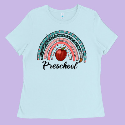 Preschool Rainbow Ladies Tee Designed By Ranaportraitstore