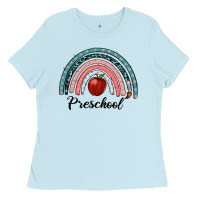 Baby Blue preschool rainbow Ladies Tee - RanaPortraitStore