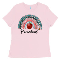 Bubblegum Pink preschool rainbow Ladies Tee - RanaPortraitStore