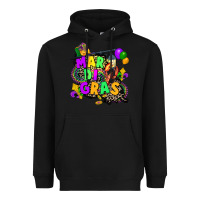 Black louisiana map mardi gras Heavyweight Hoodie - CowGirlArtShop