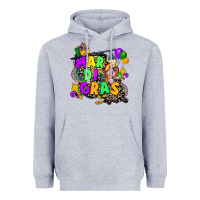 Heather Grey louisiana map mardi gras Heavyweight Hoodie - CowGirlArtShop