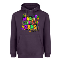 Plum louisiana map mardi gras Heavyweight Hoodie - CowGirlArtShop