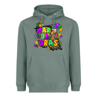 Louisiana Map Mardi Gras Heavyweight Hoodie | Teevron