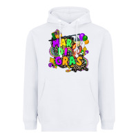 White louisiana map mardi gras Heavyweight Hoodie - CowGirlArtShop