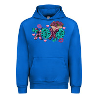 Cobalt Xoxo Valentine's Day Turquoise Gem Urban Hoodie - FaDigitalArtStudio