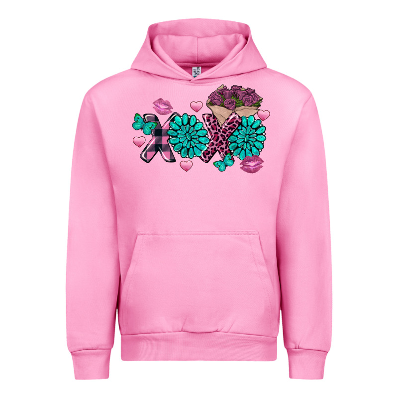 Xoxo Valentine's Day Turquoise Gem Urban Hoodie by FaDigitalArtStudio | Teevron