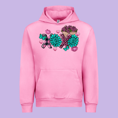 Xoxo Valentine's Day Turquoise Gem Urban Hoodie Designed By Fadigitalartstudio