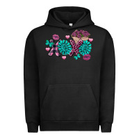 Pigment Black Xoxo Valentine's Day Turquoise Gem Urban Hoodie - FaDigitalArtStudio