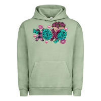 Pigment Oil Green Xoxo Valentine's Day Turquoise Gem Urban Hoodie - FaDigitalArtStudio