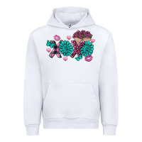 White Xoxo Valentine's Day Turquoise Gem Urban Hoodie - FaDigitalArtStudio