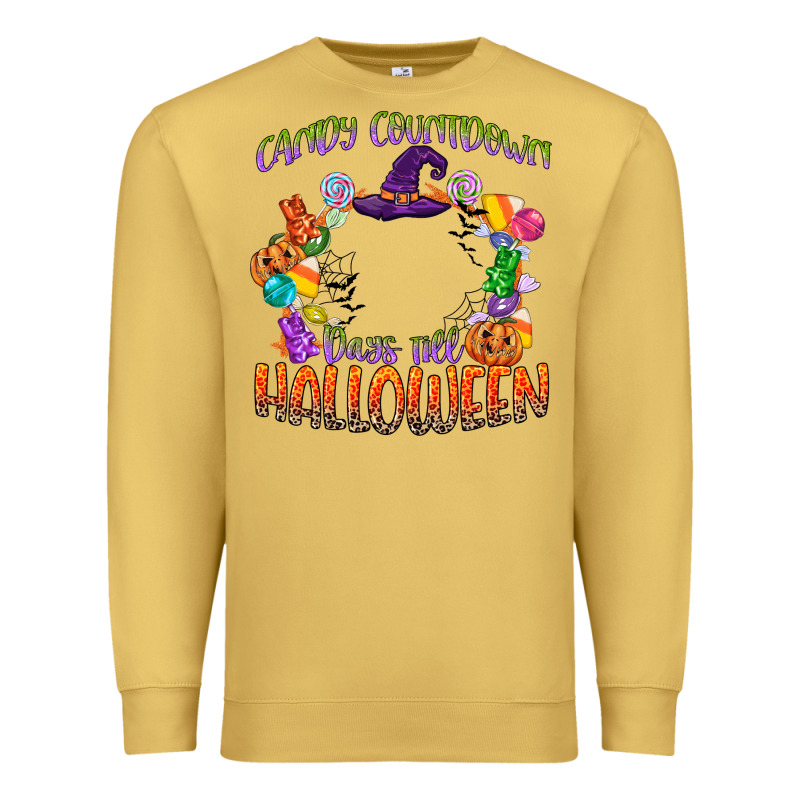 Candy Countdown Days Till Halloween Premium Sweatshirt by CowGirlArtShop | Teevron