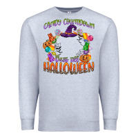Heather Grey candy countdown days till halloween Premium Sweatshirt - CowGirlArtShop