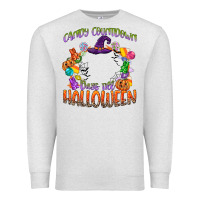 Oatmeal Heather candy countdown days till halloween Premium Sweatshirt - CowGirlArtShop