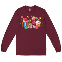 Burgundy mexico dessert coffee cups Long Sleeve Tee - MaliasSmallBusiness