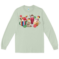 Matcha mexico dessert coffee cups Long Sleeve Tee - MaliasSmallBusiness