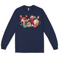 Navy mexico dessert coffee cups Long Sleeve Tee - MaliasSmallBusiness
