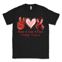 Black Peace love cure Multiple Myeloma Classic Tee - NancyCooperArtShop