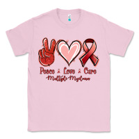Bubblegum Pink Peace love cure Multiple Myeloma Classic Tee - NancyCooperArtShop