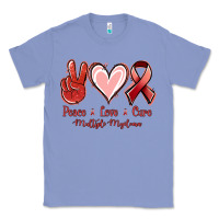 Colony Blue Peace love cure Multiple Myeloma Classic Tee - NancyCooperArtShop