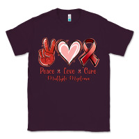 Plum Peace love cure Multiple Myeloma Classic Tee - NancyCooperArtShop
