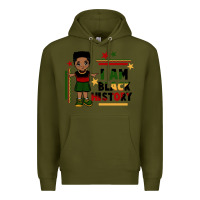 Army Green i am black history black boy  juneteenth Premium Hoodie - CowGirlArtShop