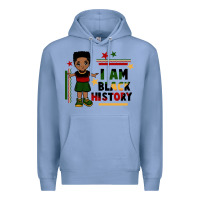 Colony Blue i am black history black boy  juneteenth Premium Hoodie - CowGirlArtShop
