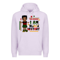 Lilac i am black history black boy  juneteenth Premium Hoodie - CowGirlArtShop