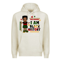 Oatmeal Heather i am black history black boy  juneteenth Premium Hoodie - CowGirlArtShop